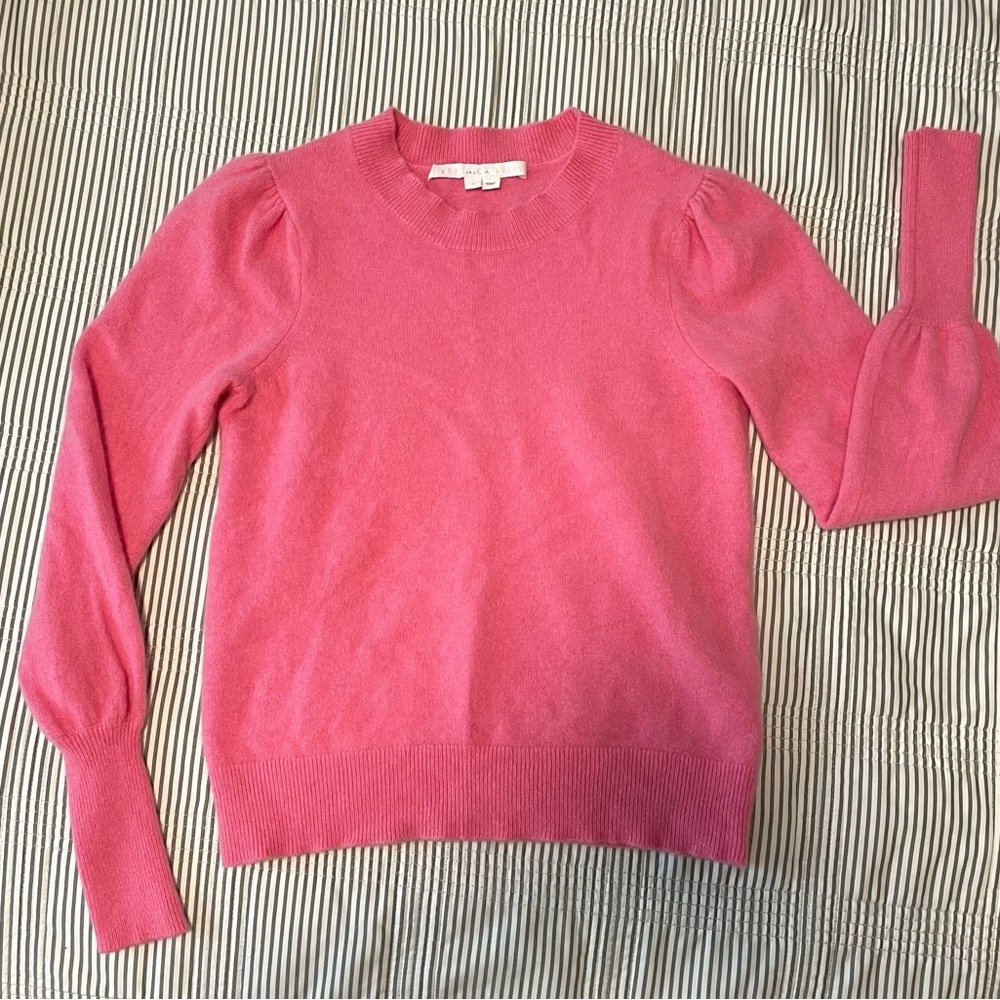 Veronica Beard 'Nelia' Pink Cashmere Pullover Sweater Size S